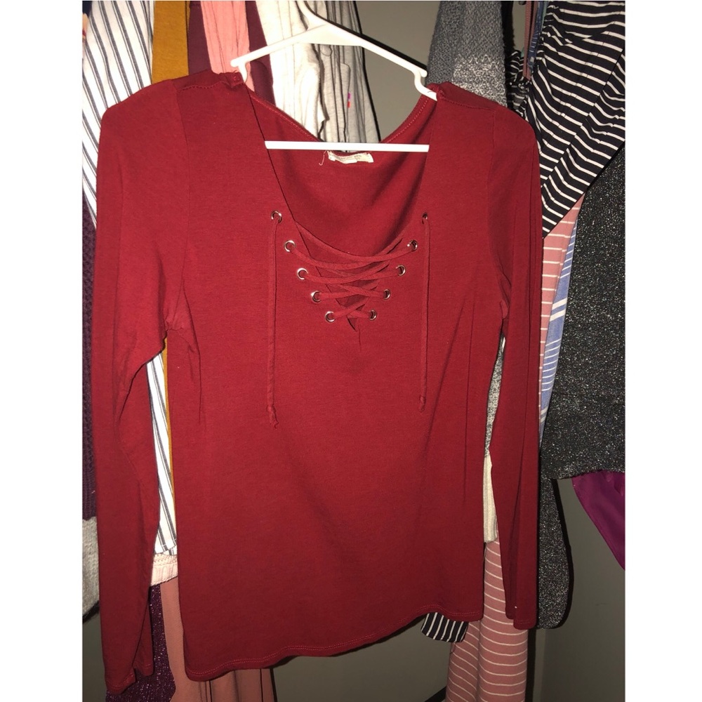 Front-lace up shirt